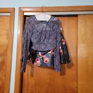 Cute two piece homecoming dress